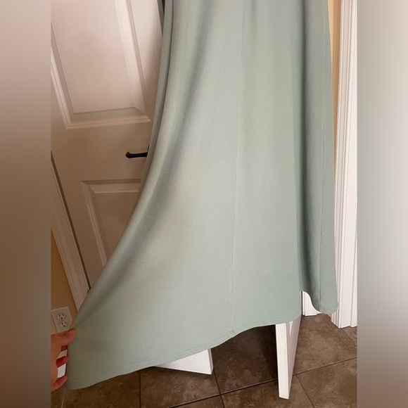 Birdy Grey Sage Green Crepe Alex Convertible Bridesmaid Dress Size XS - Picture 6 of 7